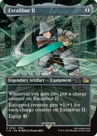 Excalibur II (Borderless) - FINAL FANTASY - Magic: The Gathering card