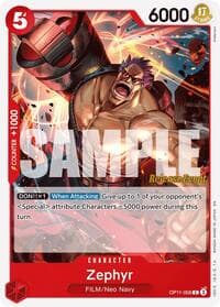 Zephyr - A Fist of Divine Speed Release Event Cards - One Piece Card Game card