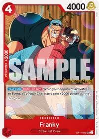 Franky - A Fist of Divine Speed Release Event Cards - One Piece Card Game card