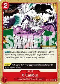 X Calibur - A Fist of Divine Speed Release Event Cards - One Piece Card Game card