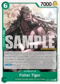 Fisher Tiger - A Fist of Divine Speed Release Event Cards - One Piece Card Game card