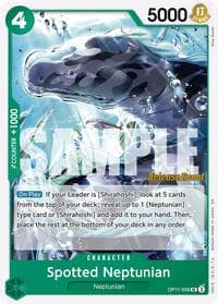Spotted Neptunian - A Fist of Divine Speed Release Event Cards - One Piece Card Game card