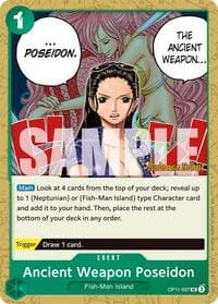 Ancient Weapon Poseidon - A Fist of Divine Speed Release Event Cards - One Piece Card Game card