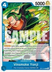 Vinsmoke Yonji - A Fist of Divine Speed Release Event Cards - One Piece Card Game card