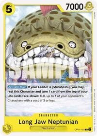 Long-Jaw Neptunian - A Fist of Divine Speed Release Event Cards - One Piece Card Game card