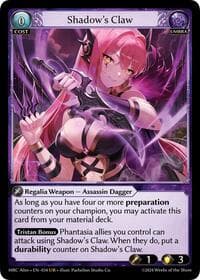 Shadow's Claw - Mercurial Heart Alter Edition - Grand Archive TCG card