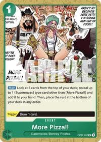 More Pizza!! (Reprint) - ST-24: Starter Deck 24 GREEN Jewelry Bonney - One Piece Card Game card