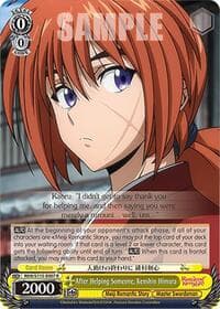 After Helping Someone, Kenshin Himura - Rurouni Kenshin - Weiss Schwarz card