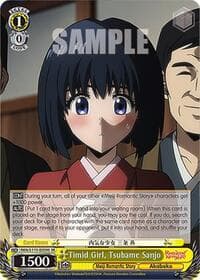 Timid Girl, Tsubame Sanjo (SR) - Rurouni Kenshin - Weiss Schwarz card