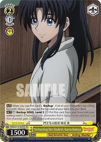 Instructing Her Student, Kaoru Kamiya (SR) - Rurouni Kenshin - Weiss Schwarz card