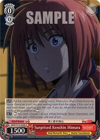 Surprised Kenshin Himura - Rurouni Kenshin - Weiss Schwarz card