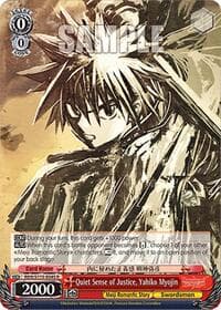 Quiet Sense of Justice, Yahiko Myojin - Rurouni Kenshin - Weiss Schwarz card