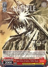 Quiet Sense of Justice, Yahiko Myojin (SR) - Rurouni Kenshin - Weiss Schwarz card