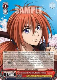 Conviction to Not Kill, Kenshin Himura - Rurouni Kenshin - Weiss Schwarz card