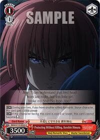 Protecting Without Killing, Kenshin Himura - Rurouni Kenshin - Weiss Schwarz card