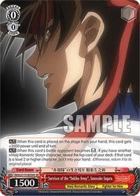 Survivor of the "Sekiho Army", Sanosuke Sagara (SR) - Rurouni Kenshin - Weiss Schwarz card