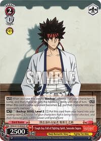 Tough Guy Full of Fighting Spirit, Sanosuke Sagara (SR) - Rurouni Kenshin - Weiss Schwarz card