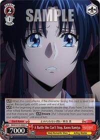A Battle She Can't Stop, Kaoru Kamiya - Rurouni Kenshin - Weiss Schwarz card