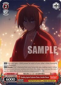 Standing Against Explosion Flames, Kenshin Himura - Rurouni Kenshin - Weiss Schwarz card