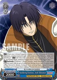 Smoldering Emotions, Aoshi Shinomori (SR) - Rurouni Kenshin - Weiss Schwarz card
