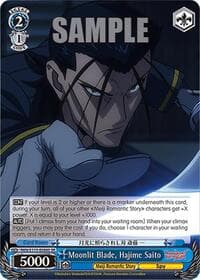 Moonlit Blade, Hajime Saito (SR) - Rurouni Kenshin - Weiss Schwarz card