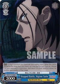 Stopped Battle, Hajime Saito - Rurouni Kenshin - Weiss Schwarz card