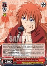 Hoping Peaceful Days Continue On, Kenshin Himura (PR) - Rurouni Kenshin - Weiss Schwarz card