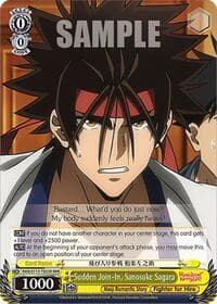 Sudden Join-In, Sanosuke Sagara (RRR) - Rurouni Kenshin - Weiss Schwarz card