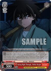 Seeing Right Through, Yahiko Myojin - Rurouni Kenshin - Weiss Schwarz card