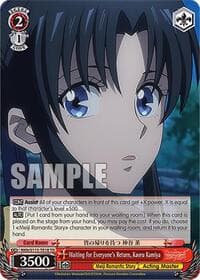 Waiting for Everyone's Return, Kaoru Kamiya - Rurouni Kenshin - Weiss Schwarz card