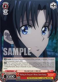 Waiting for Everyone's Return, Kaoru Kamiya (RRR) - Rurouni Kenshin - Weiss Schwarz card