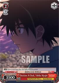 Decision At Dusk, Yahiko Myojin - Rurouni Kenshin - Weiss Schwarz card