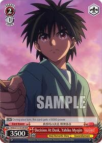 Decision At Dusk, Yahiko Myojin (RRR) - Rurouni Kenshin - Weiss Schwarz card