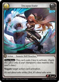 Incapacitate - Tristan, Shadowdancer Re:Collection Lite - Grand Archive TCG card