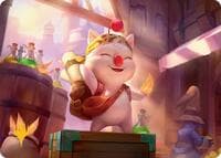 Stiltzkin, Moogle Merchant Art Card (Gold-Stamped Planeswalker Symbol) - Art Series: FINAL FANTASY - Magic: The Gathering card