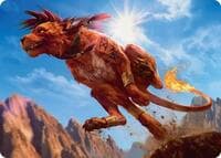 Red XIII, Proud Warrior Art Card - Art Series: FINAL FANTASY - Magic: The Gathering card