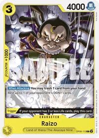 Raizo (Reprint) - ST-28: Starter Deck 28 GREEN/YELLOW Yamato - One Piece Card Game card