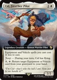 Cid, Freeflier Pilot (Extended Art) - Commander: FINAL FANTASY - Magic: The Gathering card