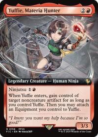 Yuffie, Materia Hunter (Extended Art) - Commander: FINAL FANTASY - Magic: The Gathering card
