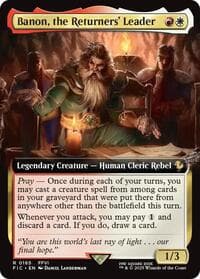 Banon, the Returners' Leader (Extended Art) - Commander: FINAL FANTASY - Magic: The Gathering card