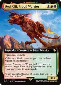 Red XIII, Proud Warrior (Extended Art) - Commander: FINAL FANTASY - Magic: The Gathering card