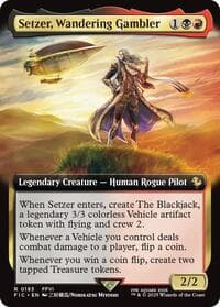 Setzer, Wandering Gambler (Extended Art) - Commander: FINAL FANTASY - Magic: The Gathering card
