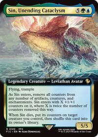 Sin, Unending Cataclysm (Extended Art) - Commander: FINAL FANTASY - Magic: The Gathering card