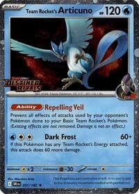 Team Rocket's Articuno - 051/182 (Cosmos Holo) (Destined Rivals Stamp) - Miscellaneous Cards & Products - Pokemon card