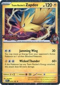 Team Rocket's Zapdos (Destined Rivals Stamp) - Miscellaneous Cards & Products - Pokemon card