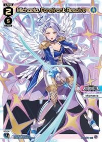 Michaela, Forefront Resolve (LR) - Legendary DIVA - WIXOSS card