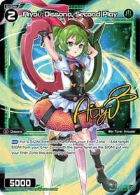 Aiyai//Dissona, Second Play (Parallel) - Legendary DIVA - WIXOSS card
