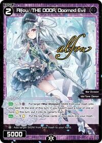 Alfou//THE DOOR, Doomed Evil (Parallel) - Legendary DIVA - WIXOSS card