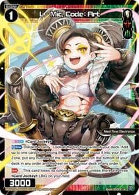 L - Mic, Code: Art (Parallel) - Legendary DIVA - WIXOSS card