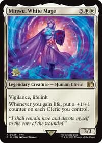 Minwu, White Mage - Prerelease Cards - Magic: The Gathering card